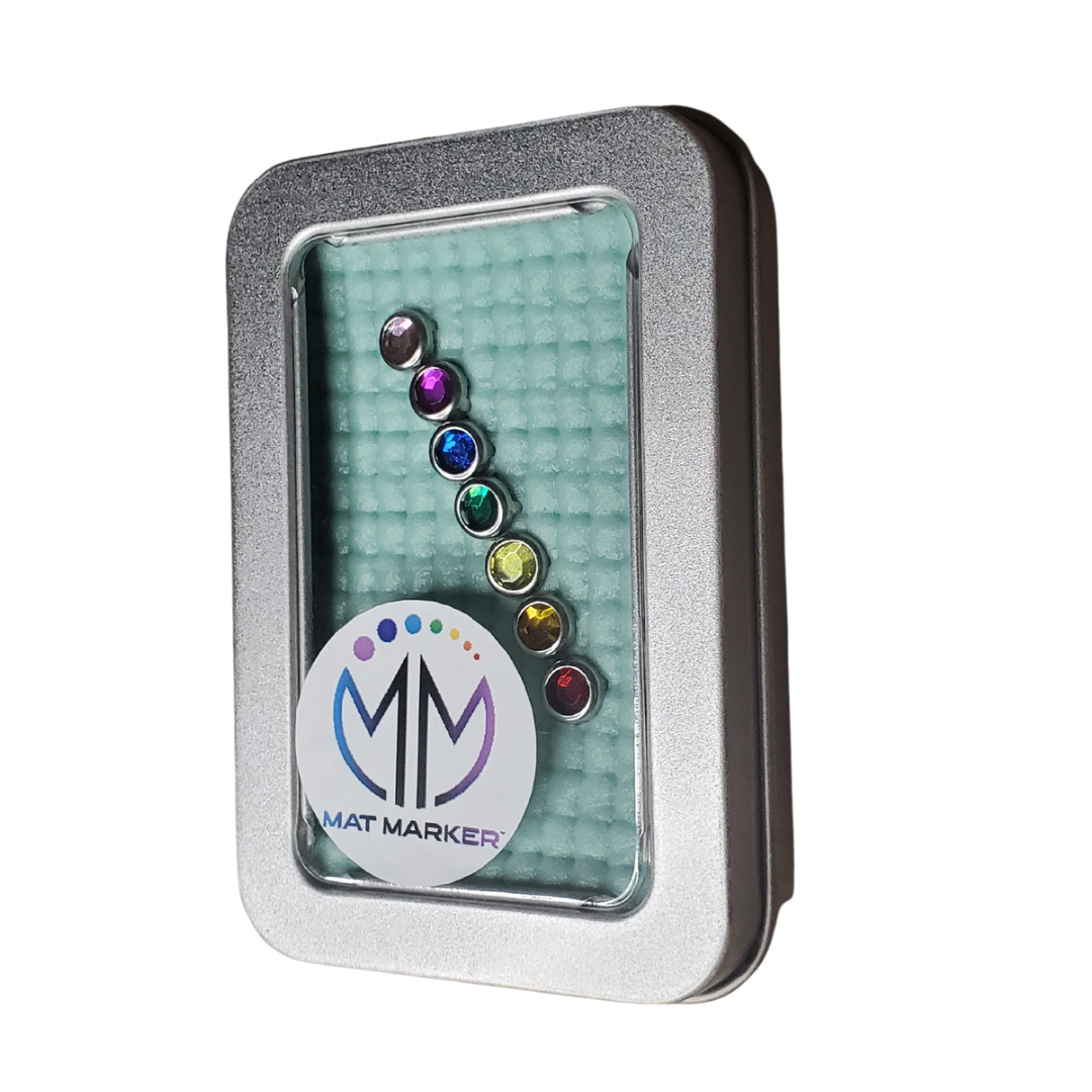 Express Your Unique Style with Mat Markers - Create Your Personal Yoga Canvas Elevate your yoga experience with Mat Markers. Unleash your inner artist and transform your mat into a masterpiece that reflects your individuality. Express your style and personality through creative jewel designs that turn your practice into a canvas of self-expression. Let your mat inspire your journey and embrace the joy of customization.
