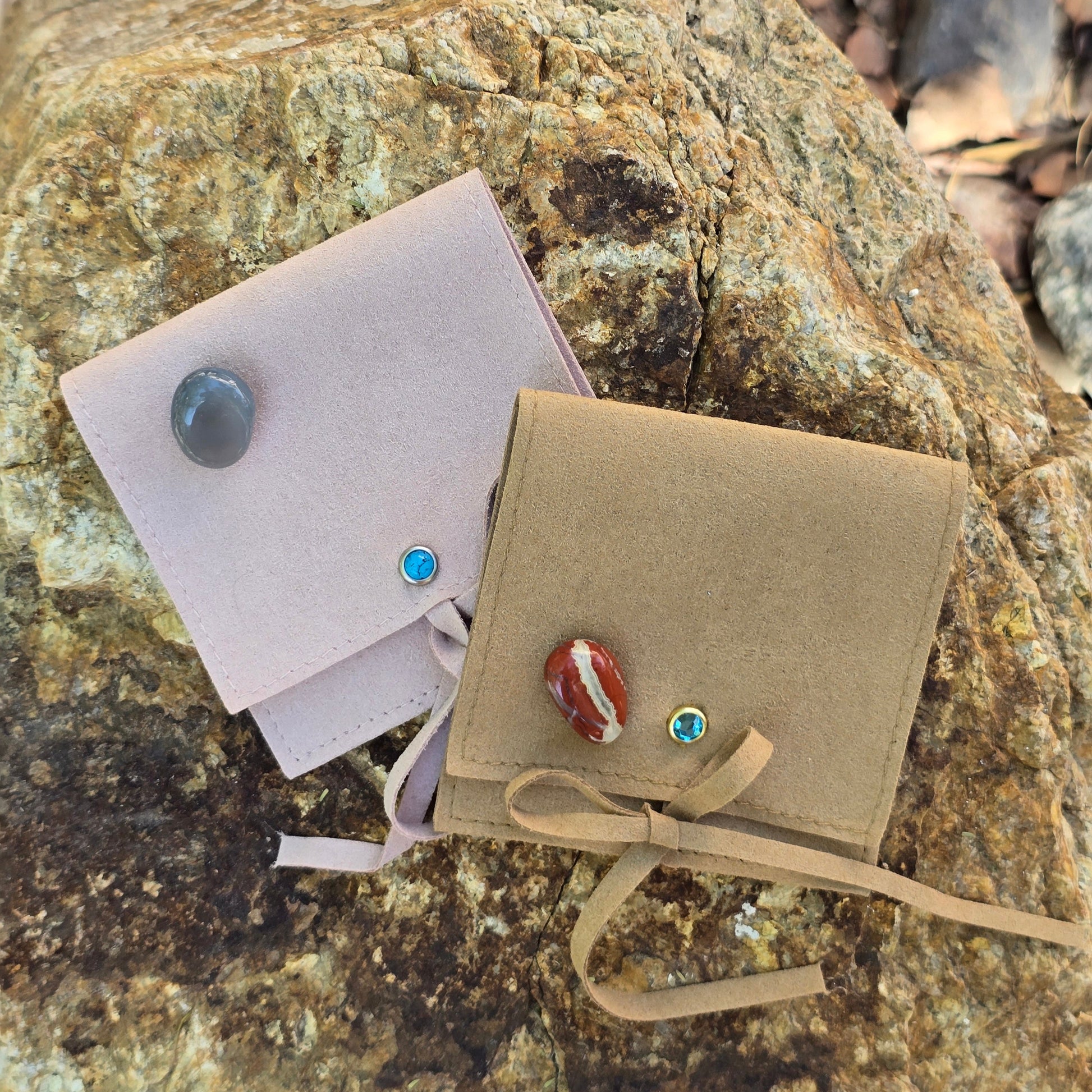 crystal pouch for holding gems and stones for your yoga practice