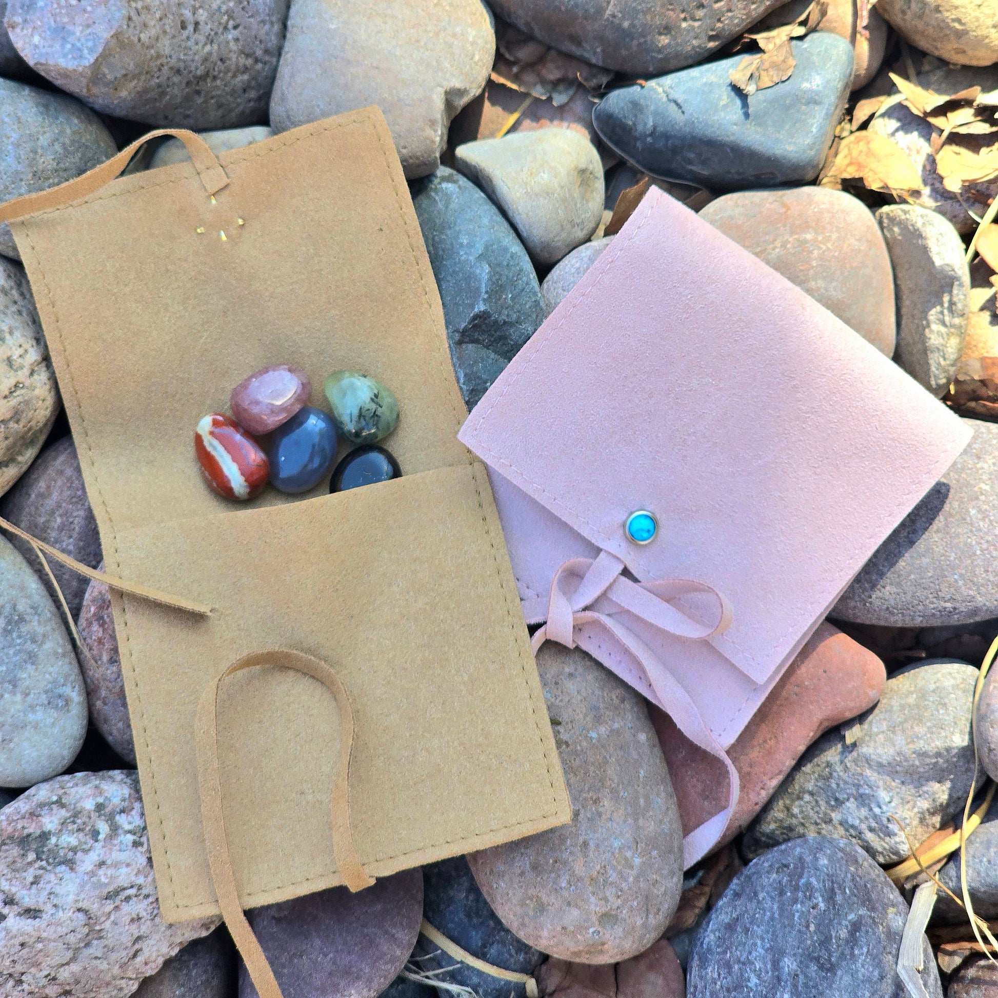 pouch of healing crystals