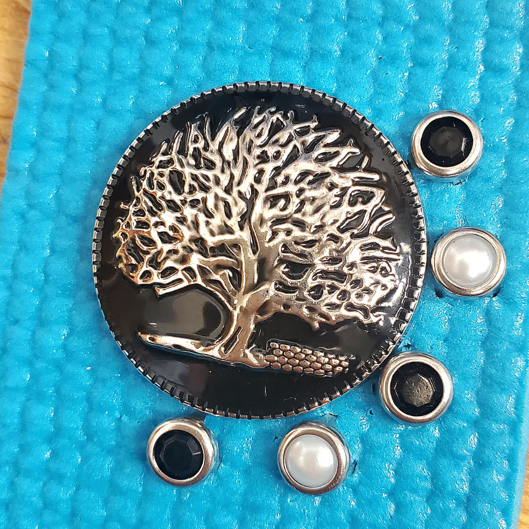 Tree of Life with Black Gems & Pearls