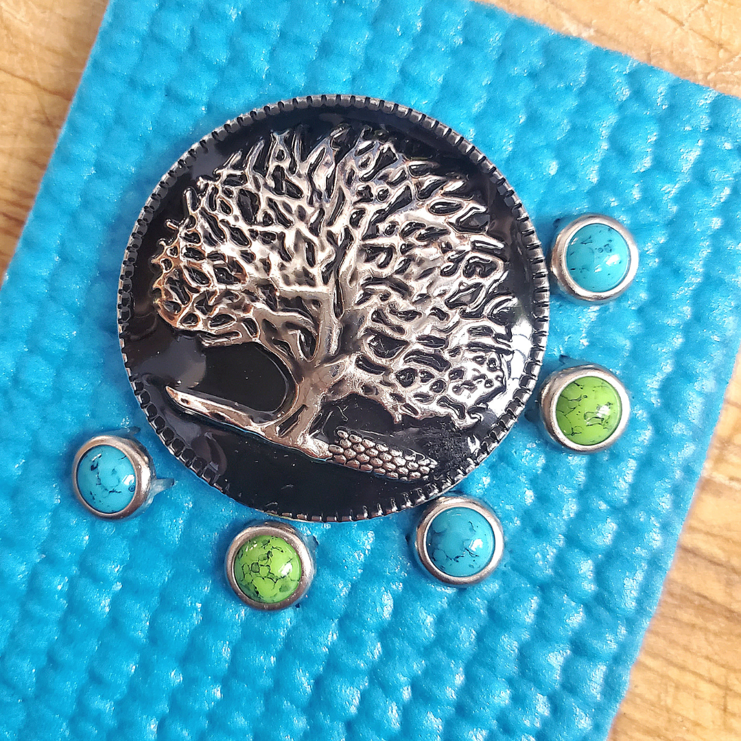 Tree of Life w/Turquoise & Green Stones
